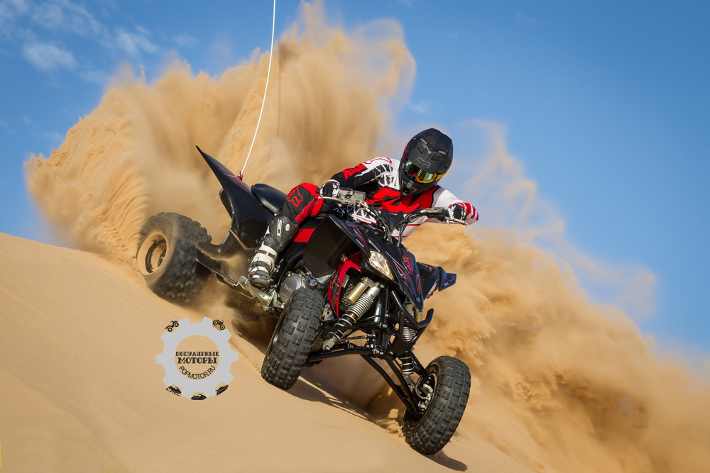 Фото анонса квадроцикла YFZ450R Special Edition 2014 по песку
