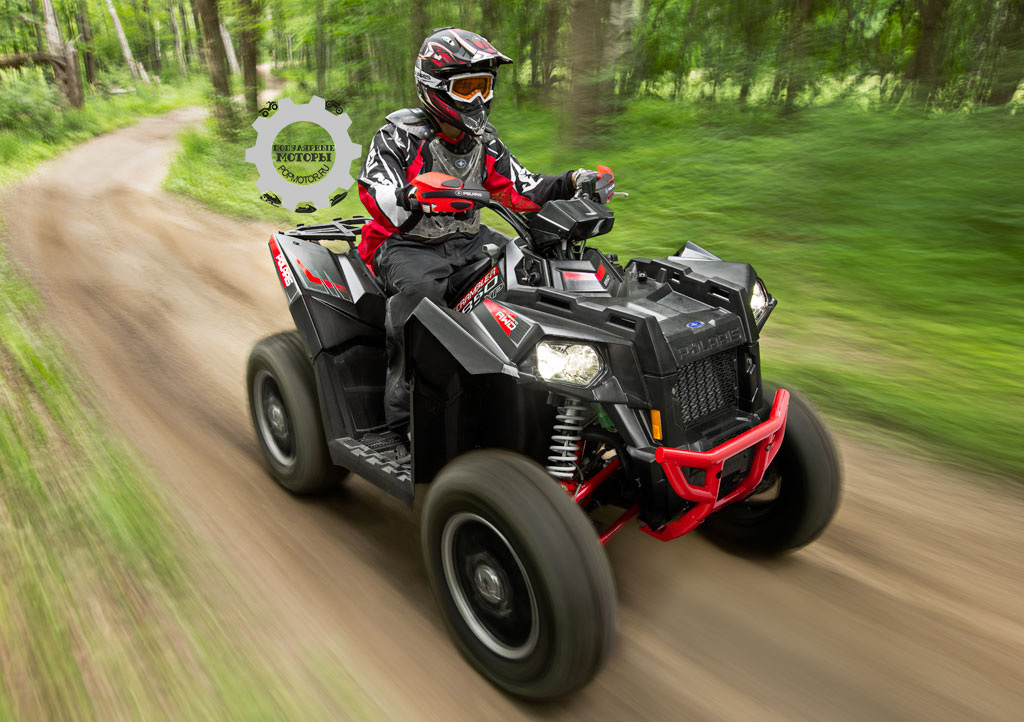 Фото модельного ряда ATV и UTV Polaris 2013 года — Polaris Scrambler XP 850 LE 2013 на скорости