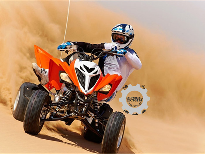 Фото квадроцикла Yamaha Raptor 700 2014 подробности — в песках