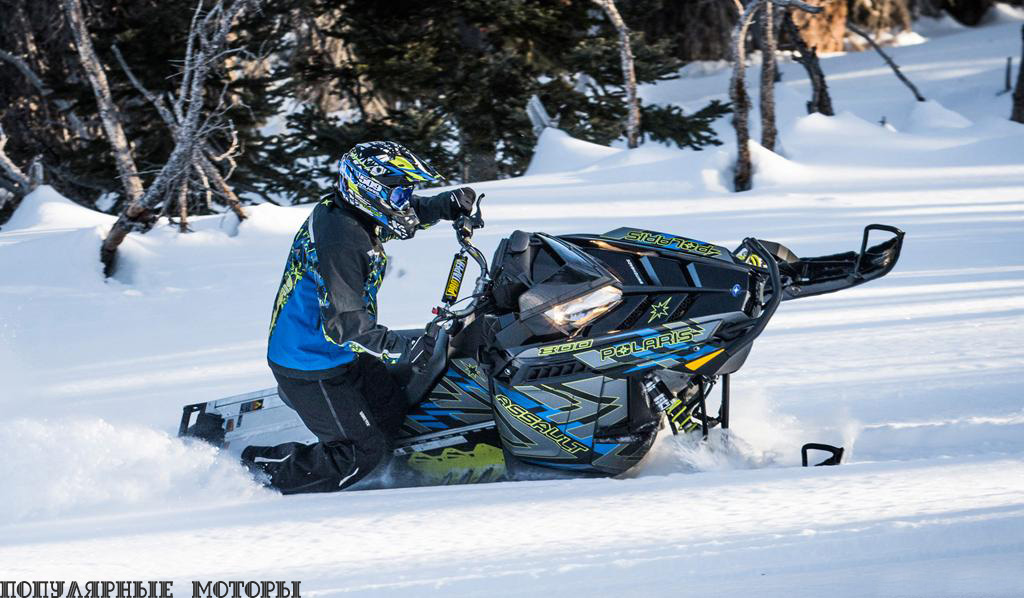 Фото Polaris 800 Switchback Assault 144 2016 Terrain Dominator Series LE — фото анонса снегоходов Polaris 2016 года